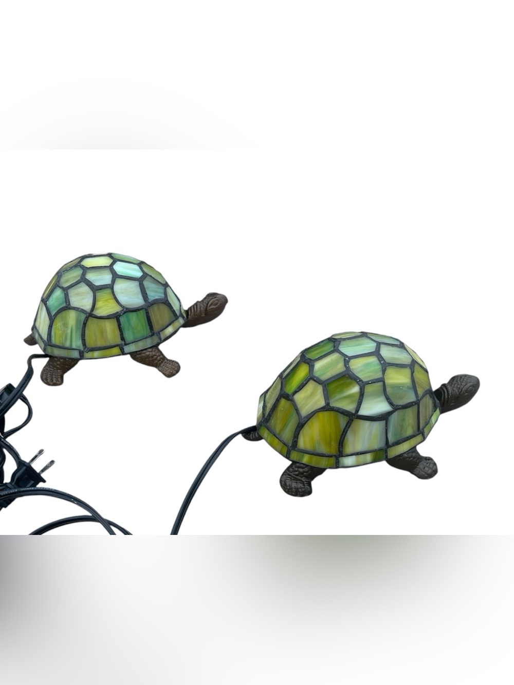 Tiffany-style turtle accent lamps set (2) - Picture 5 of 8